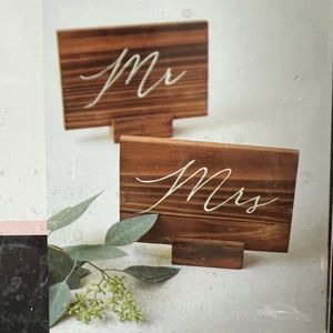 Mr and Mrs Wooden Signs